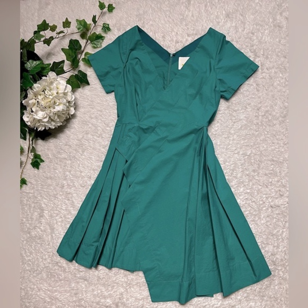 NWT Anthropologie Maeve Seamed Poplin Origami Pleated Dress. Size 4.